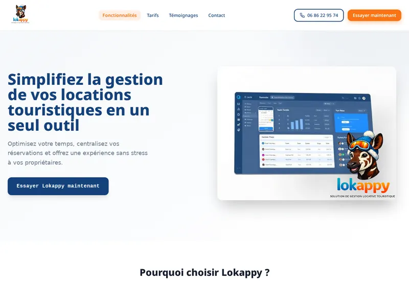 Création de site web pour Lokappy, location saisonnière en Savoie