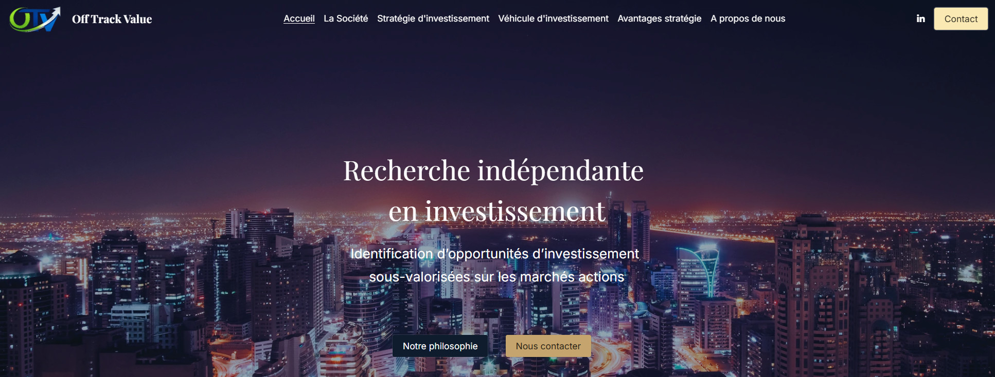 Website design for Off Track Value, freeride services in Tarentaise